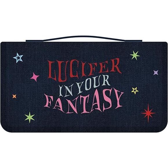 New Ateez Official Tour Merch Lucifer In Your Fantasy Zip Denim Passport Pouch - Picture 1 of 3